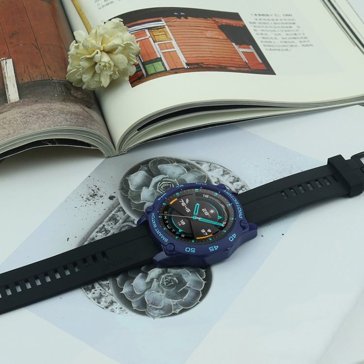 For Huawei Watch GT2 46mm Smart Watch TPU Protective Case, Color:Blue+Sky Blue