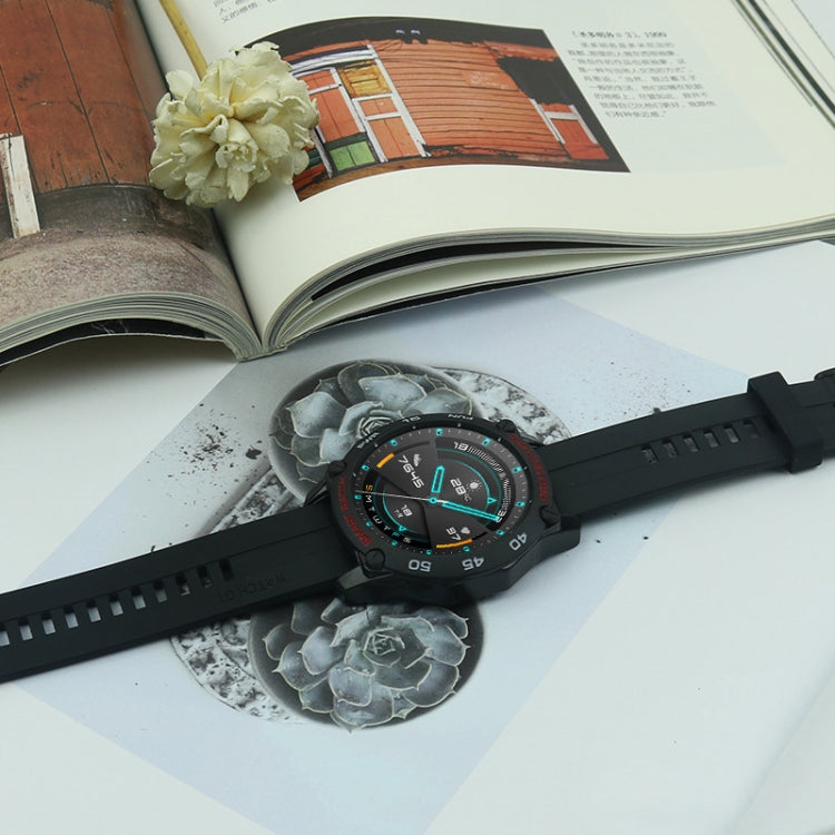 For Huawei Watch GT2 46mm Smart Watch TPU Protective Case, Color:Black+Grey Red