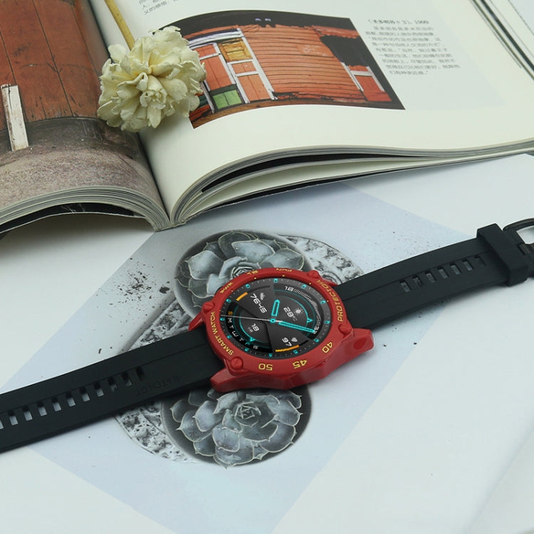 For Huawei Watch GT2 46mm Smart Watch TPU Protective Case, Color:Red+Gold