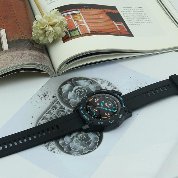 For Huawei Watch GT2 46mm Smart Watch TPU Protective Case, Color:Black+Grey Blue