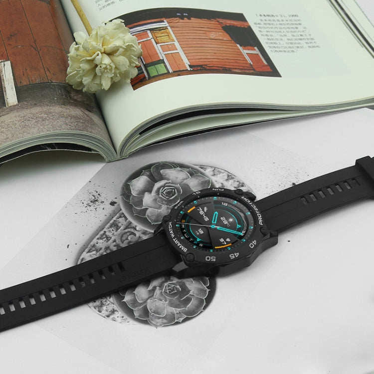 For Huawei Watch GT2 46mm Smart Watch TPU Protective Case, Color:Black+White Luminous Green