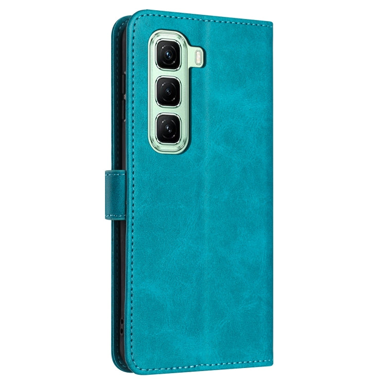 For Infinix Hot 50 4G Solid Calf Texture Flip Leather Phone Case