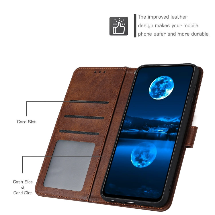 For Infinix Hot 50 4G Solid Calf Texture Flip Leather Phone Case