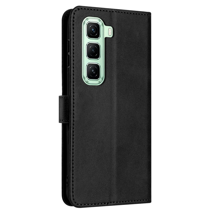 For Infinix Hot 50 4G Solid Calf Texture Flip Leather Phone Case