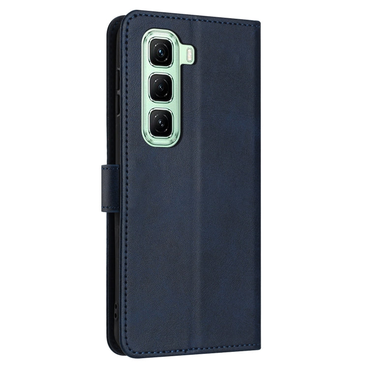 For Infinix Hot 50 4G Solid Calf Texture Flip Leather Phone Case