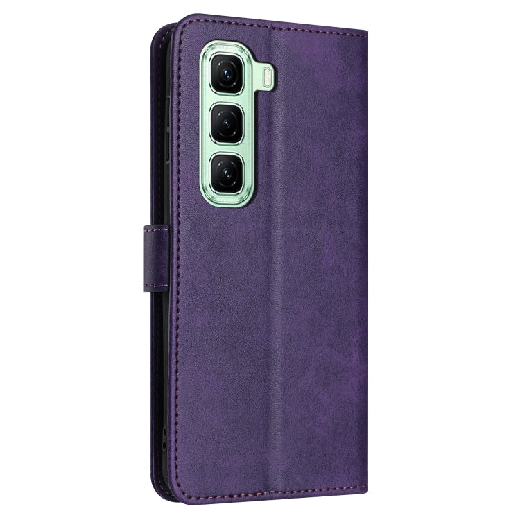 For Infinix Hot 50 5G Solid Calf Texture Flip Leather Phone Case