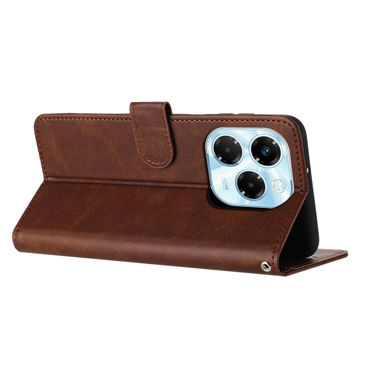For Infinix Note 40X 5G Solid Calf Texture Flip Leather Phone Case