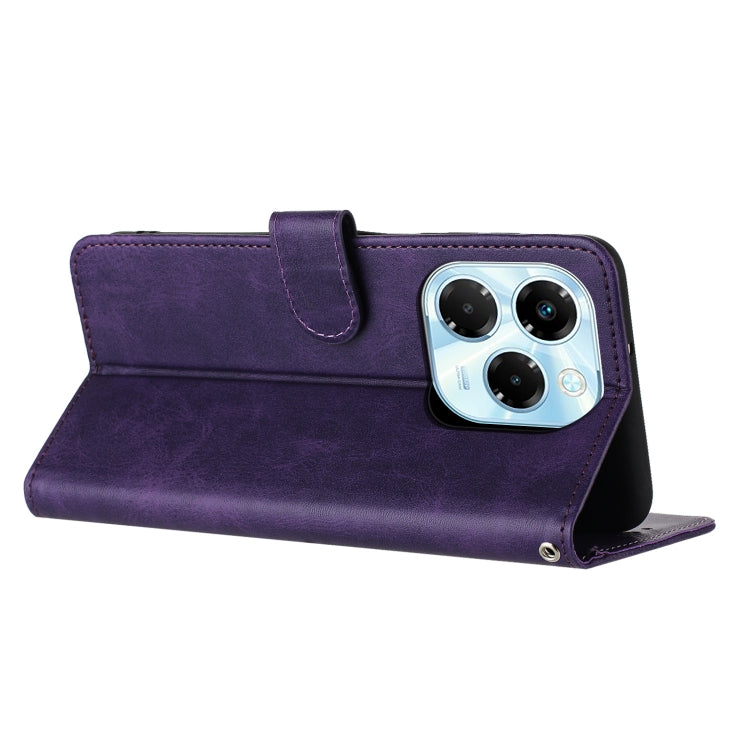 For Infinix Note 40X 5G Solid Calf Texture Flip Leather Phone Case