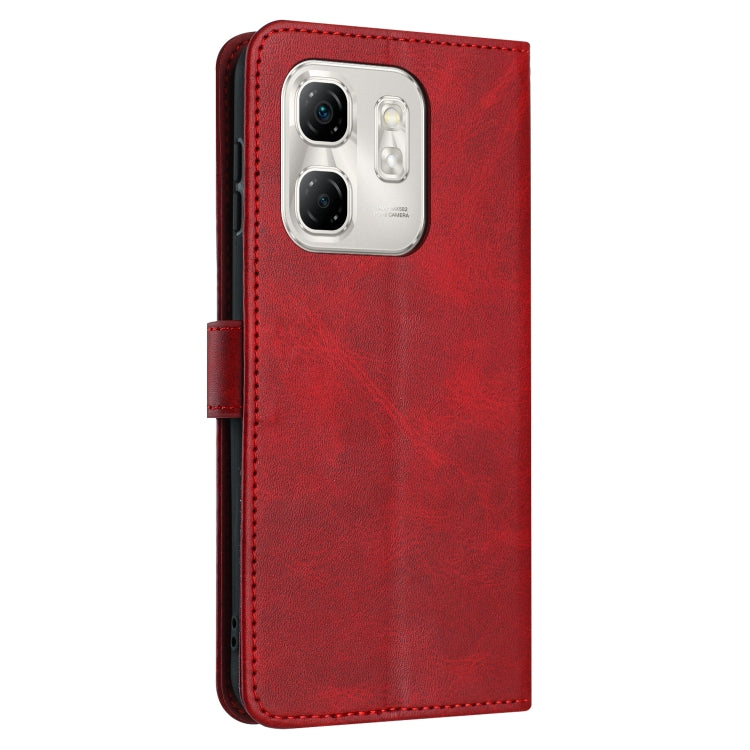 For Infinix Hot 50i Solid Calf Texture Flip Leather Phone Case