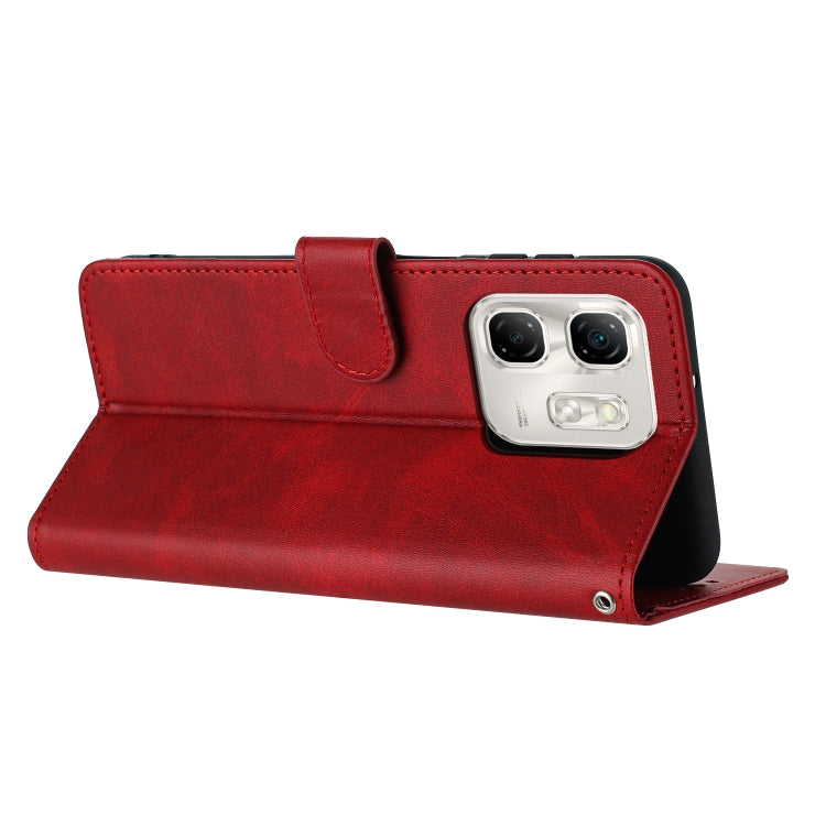 For Infinix Hot 50i Solid Calf Texture Flip Leather Phone Case