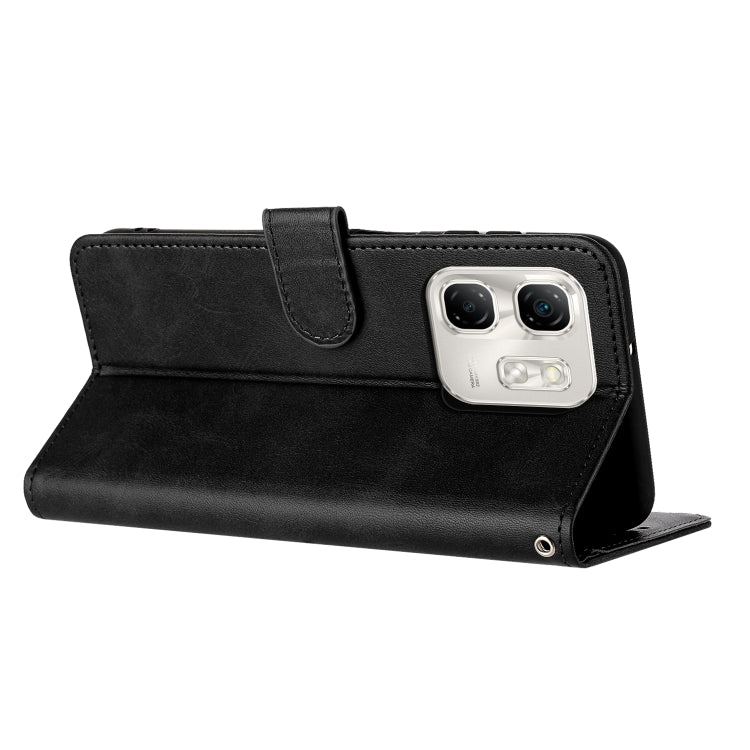 For Infinix Hot 50i Solid Calf Texture Flip Leather Phone Case