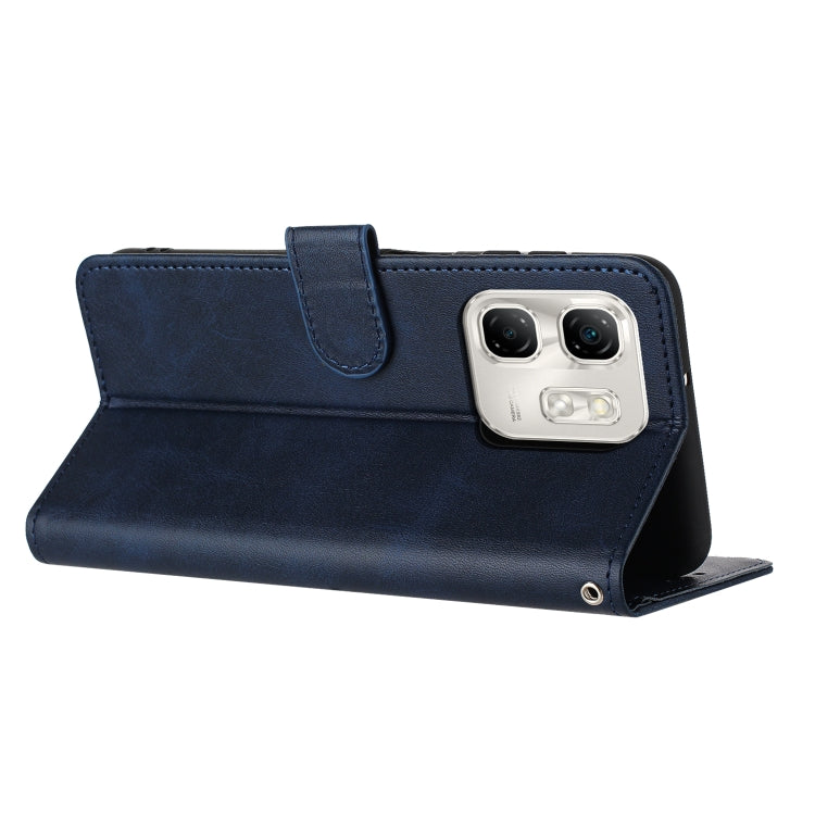 For Infinix Hot 50i Solid Calf Texture Flip Leather Phone Case
