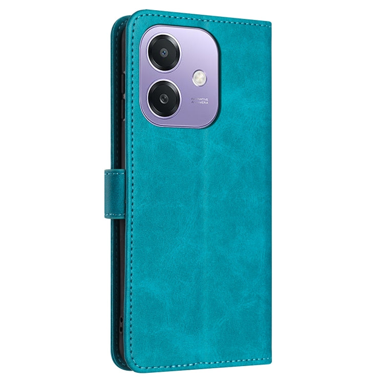 For OPPO A3x Solid Calf Texture Flip Leather Phone Case