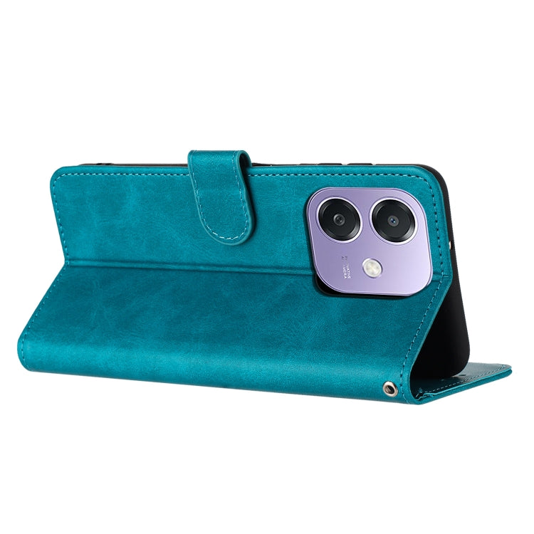For OPPO A3x Solid Calf Texture Flip Leather Phone Case