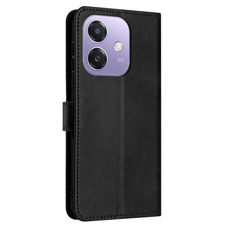For OPPO A3x Solid Calf Texture Flip Leather Phone Case
