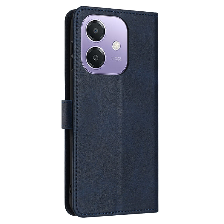 For OPPO A3x Solid Calf Texture Flip Leather Phone Case