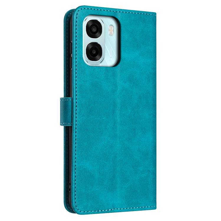 For OPPO A6x 5G / A6 5G Solid Calf Texture Flip Leather Phone Case