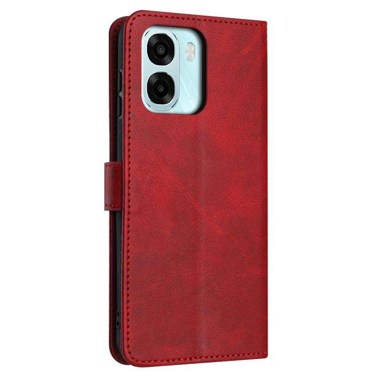 For OPPO A6x 5G / A6 5G Solid Calf Texture Flip Leather Phone Case