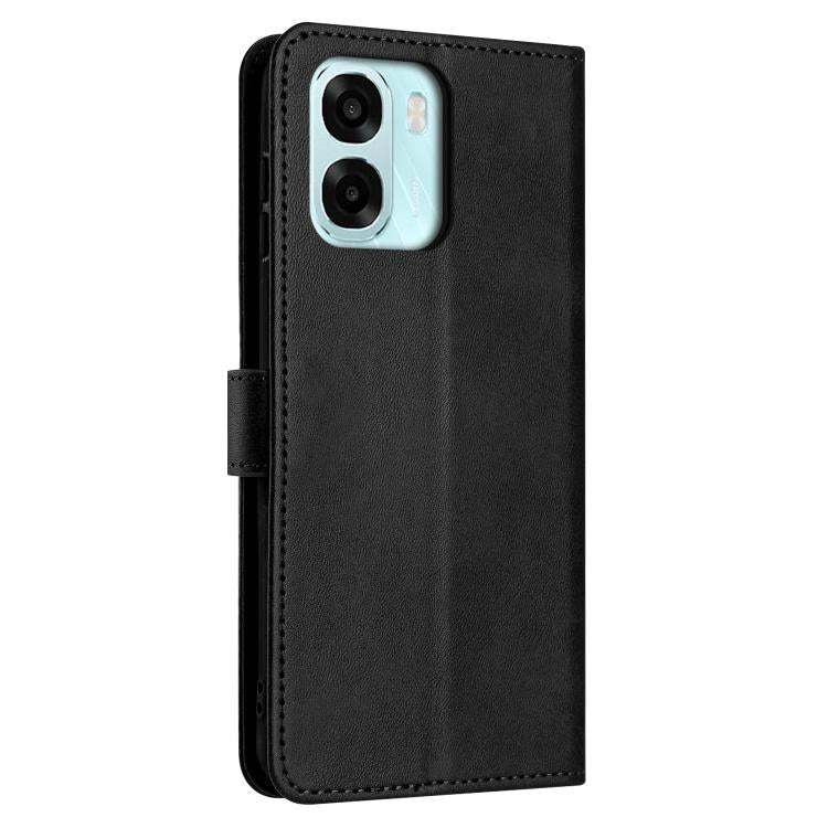For OPPO A6x 5G / A6 5G Solid Calf Texture Flip Leather Phone Case