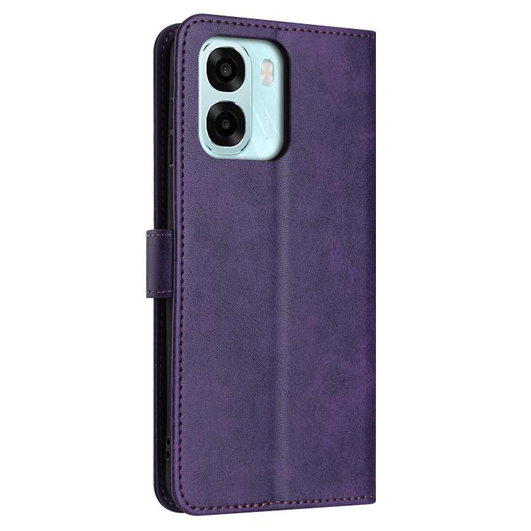 For OPPO A6x 5G / A6 5G Solid Calf Texture Flip Leather Phone Case