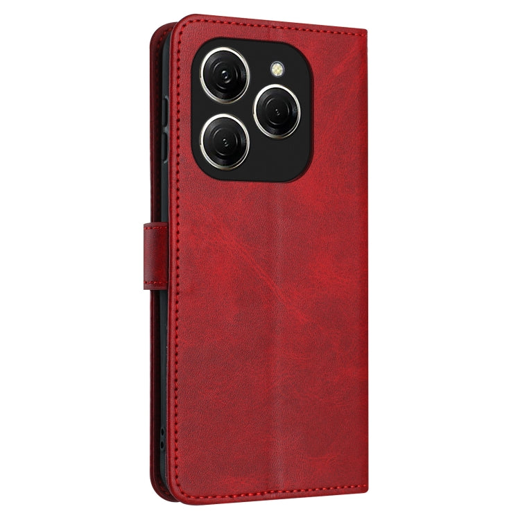 For Tecno Spark 20 Pro 5G Solid Calf Texture Flip Leather Phone Case