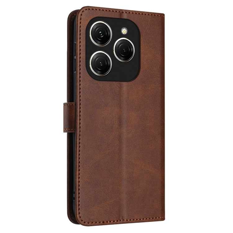 For Tecno Spark 20 Pro 5G Solid Calf Texture Flip Leather Phone Case