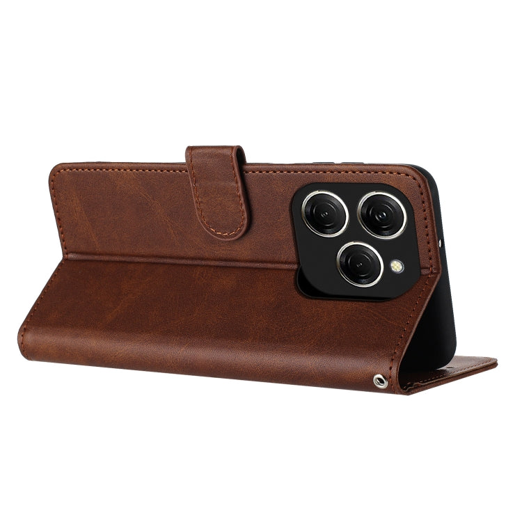 For Tecno Spark 20 Pro 5G Solid Calf Texture Flip Leather Phone Case