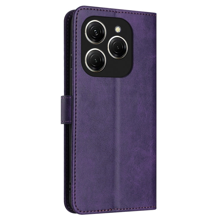 For Tecno Spark 20 Pro 5G Solid Calf Texture Flip Leather Phone Case