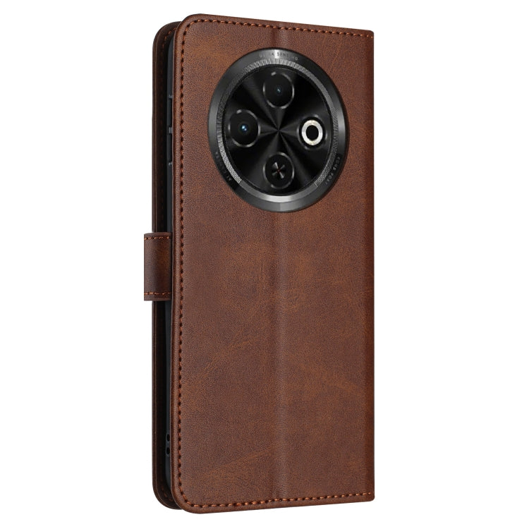 For Tecno Spark 30C Solid Calf Texture Flip Leather Phone Case
