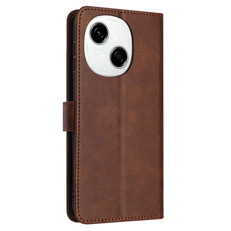 For Tecno Spark Go 1 Solid Calf Texture Flip Leather Phone Case