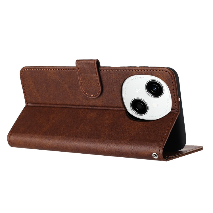 For Tecno Spark Go 1 Solid Calf Texture Flip Leather Phone Case
