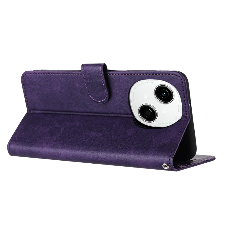 For Tecno Spark Go 1 Solid Calf Texture Flip Leather Phone Case