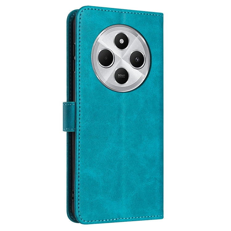 For Redmi 14C 4G Solid Calf Texture Flip Leather Phone Case
