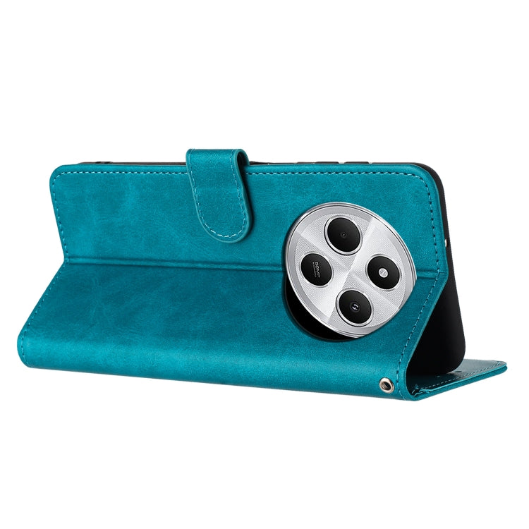For Redmi 14C 4G Solid Calf Texture Flip Leather Phone Case