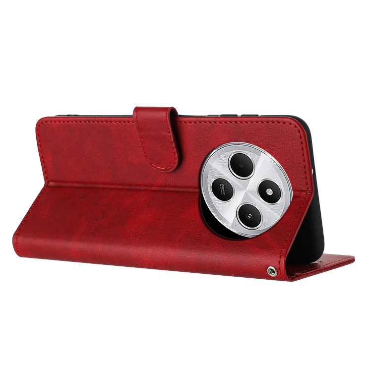 For Redmi 14C 4G Solid Calf Texture Flip Leather Phone Case