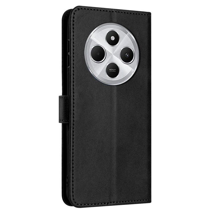 For Redmi 14C 4G Solid Calf Texture Flip Leather Phone Case
