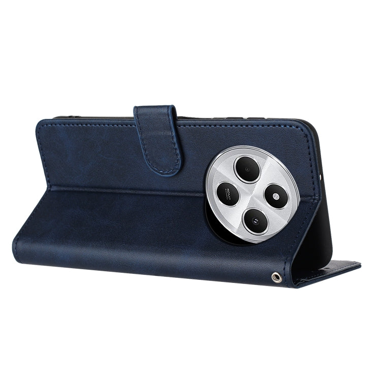 For Redmi 14C 4G Solid Calf Texture Flip Leather Phone Case