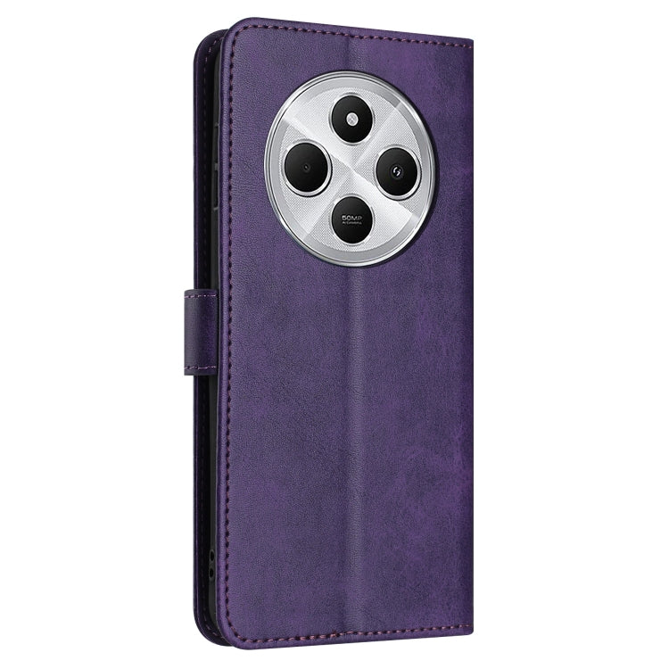 For Redmi 14C 4G Solid Calf Texture Flip Leather Phone Case