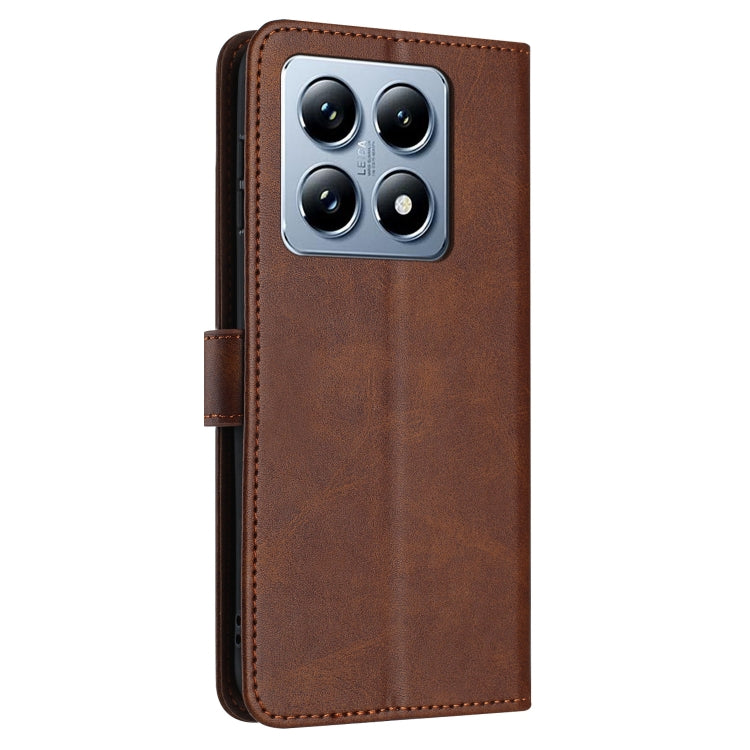 For Xiaomi 14T Pro Solid Calf Texture Flip Leather Phone Case