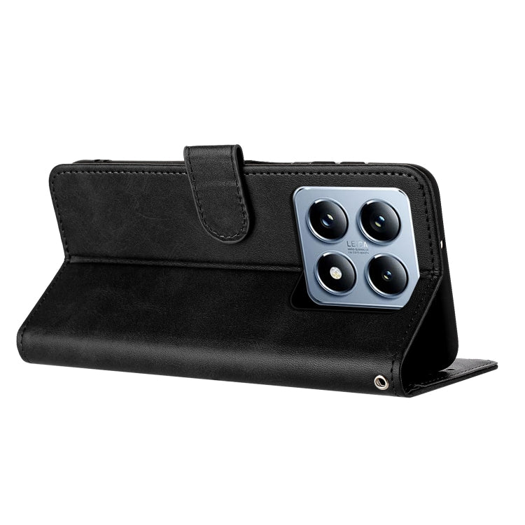 For Xiaomi 14T Pro Solid Calf Texture Flip Leather Phone Case