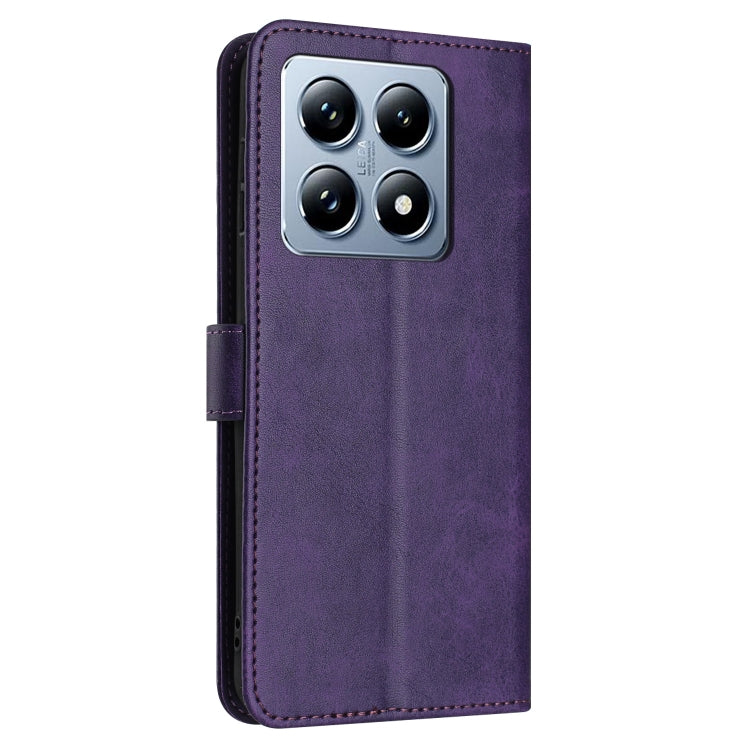For Xiaomi 14T Solid Calf Texture Flip Leather Phone Case