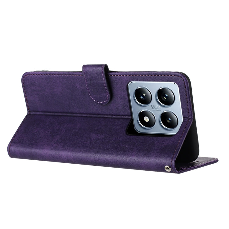 For Xiaomi 14T Solid Calf Texture Flip Leather Phone Case