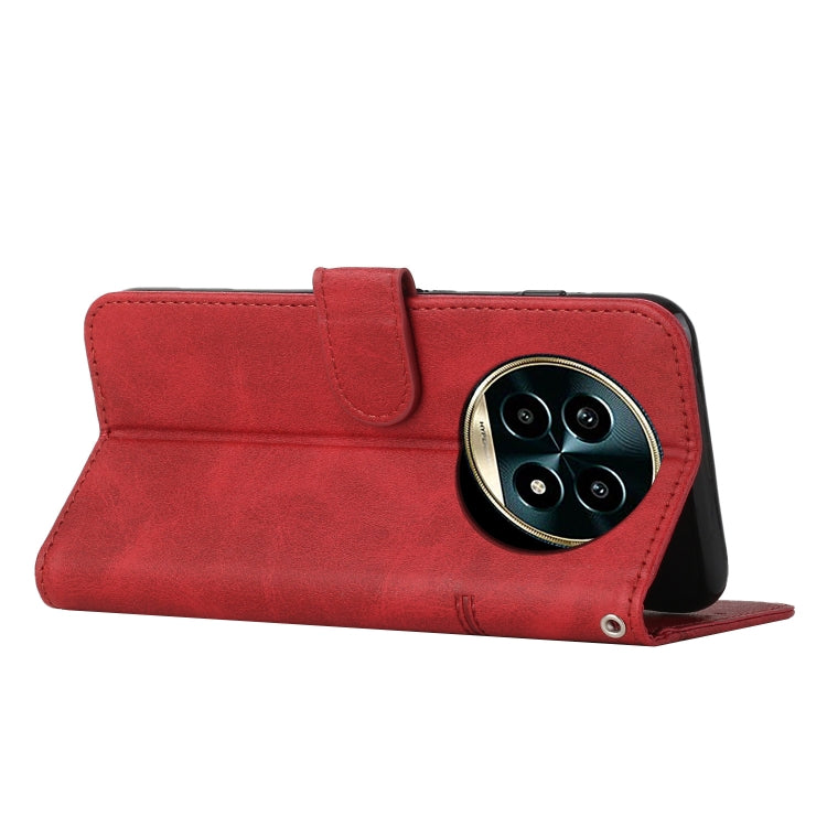 For Realme 13 Pro+ Stitching Calf Texture Buckle Leather Phone Case