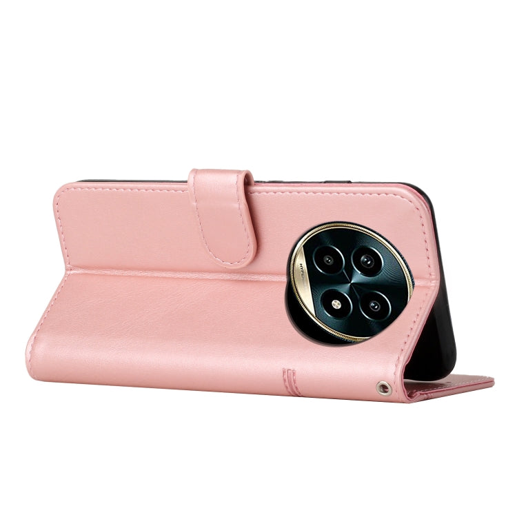 For Realme 13 Pro+ Stitching Calf Texture Buckle Leather Phone Case