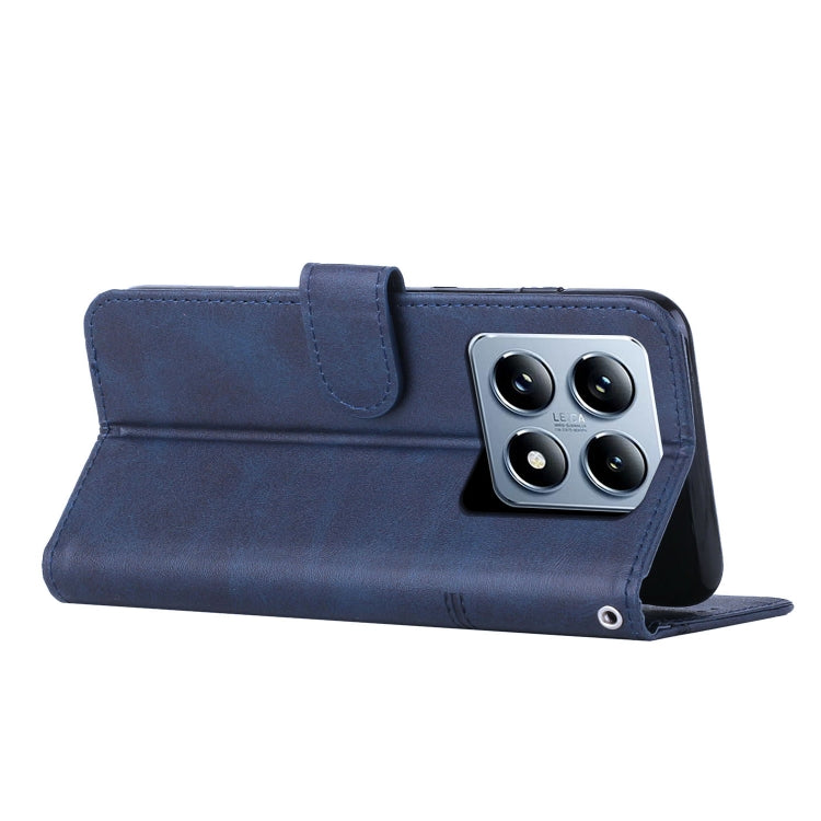 For Xiaomi 14T Pro Stitching Calf Texture Buckle Leather Phone Case