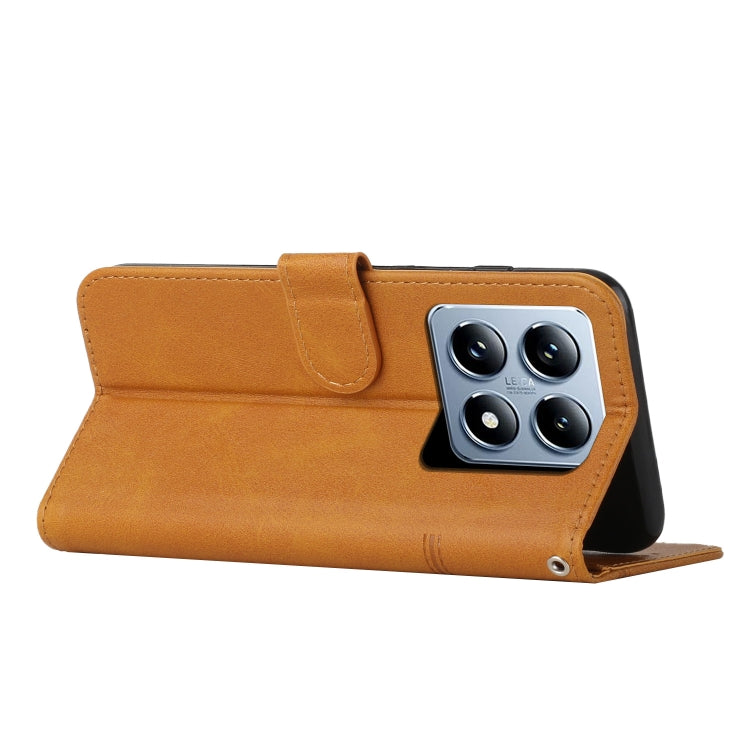 For Xiaomi 14T Pro Stitching Calf Texture Buckle Leather Phone Case