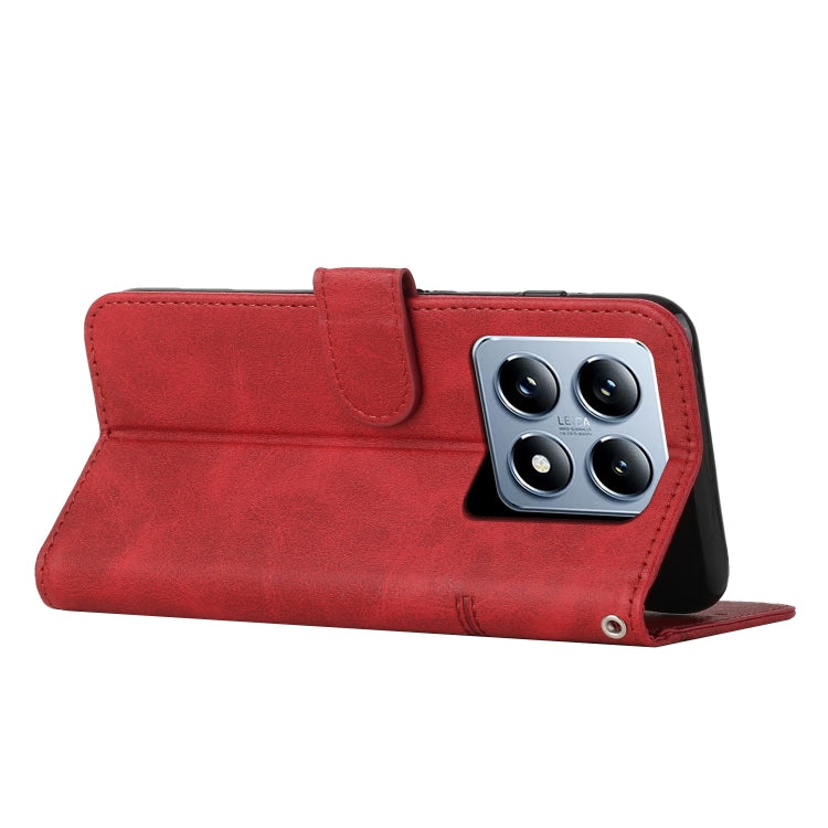 For Xiaomi 14T Stitching Calf Texture Buckle Leather Phone Case