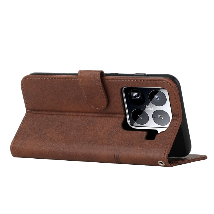 For Xiaomi 15 Pro Stitching Calf Texture Buckle Leather Phone Case