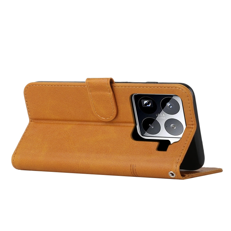For Xiaomi 15 Pro Stitching Calf Texture Buckle Leather Phone Case