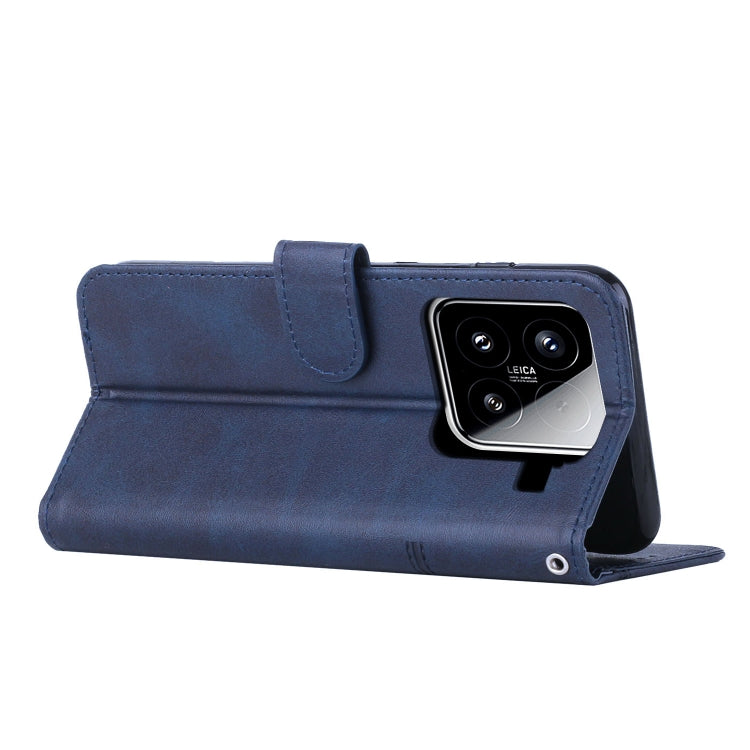 For Xiaomi 15 Stitching Calf Texture Buckle Leather Phone Case